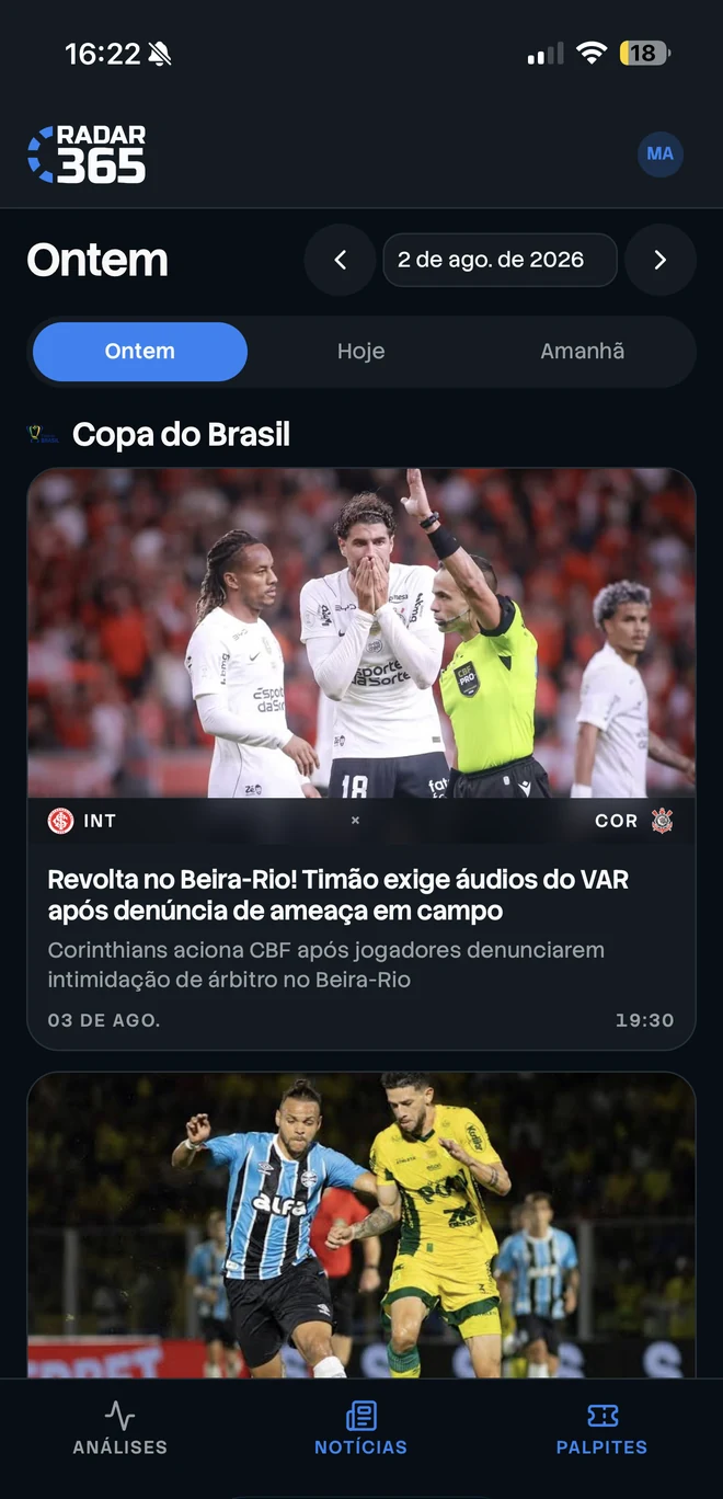 Aba de Notícias
